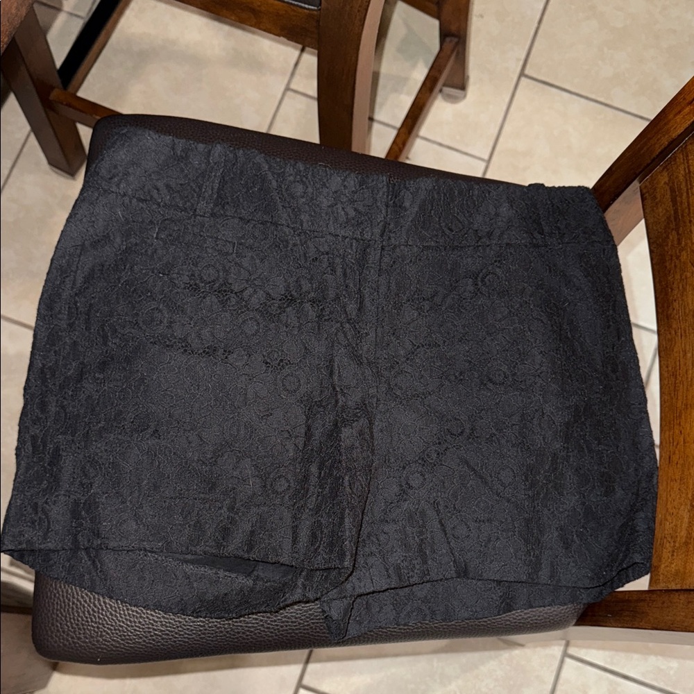 Black Floral Shorts